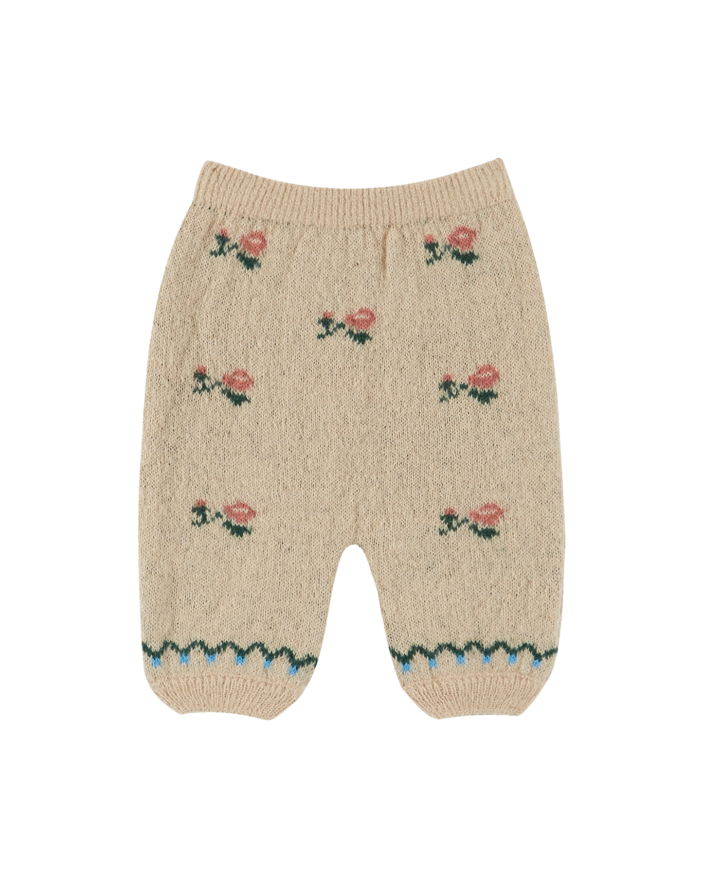 Pantalon jacquard alpaga beige