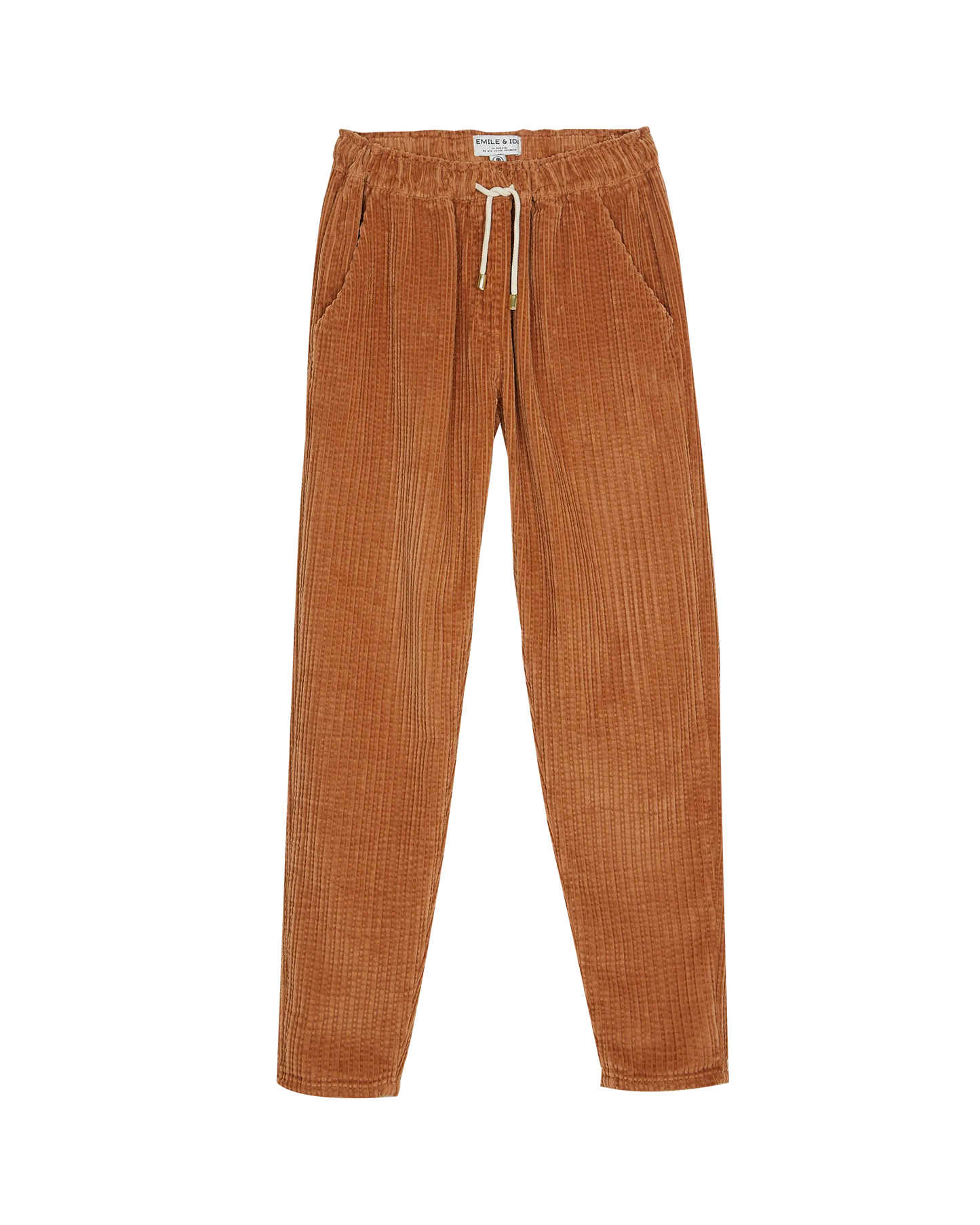 Pantalon velours de coton noix