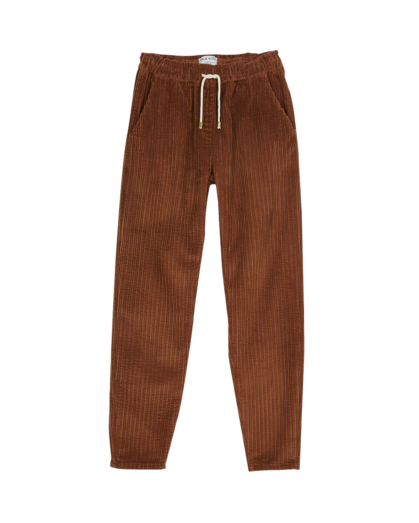 Pantalon velours de coton chocolat