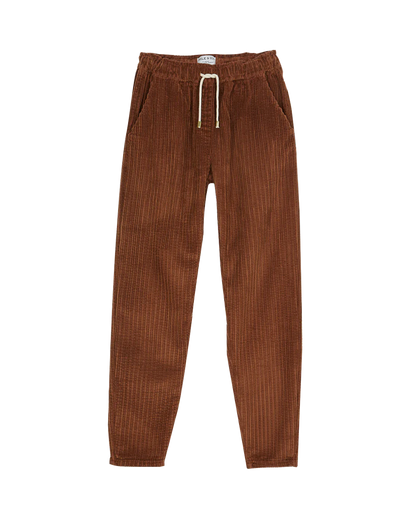 Pantalon velours de coton chocolat
