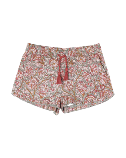 Short à fleurs jade