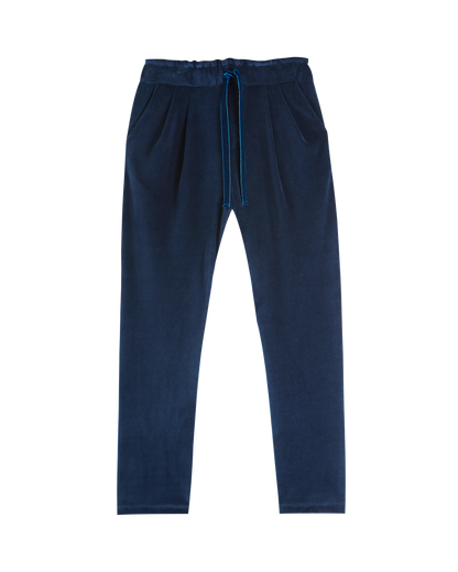 Pantalon éponge velours marine