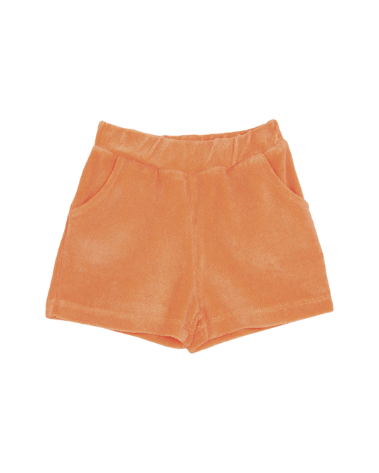 Short bébé éponge bio orange