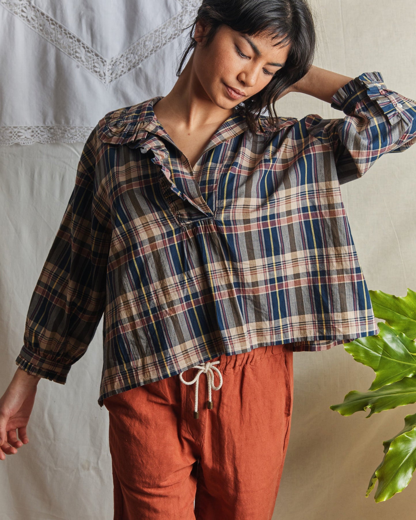 Blouse-vareuse madras