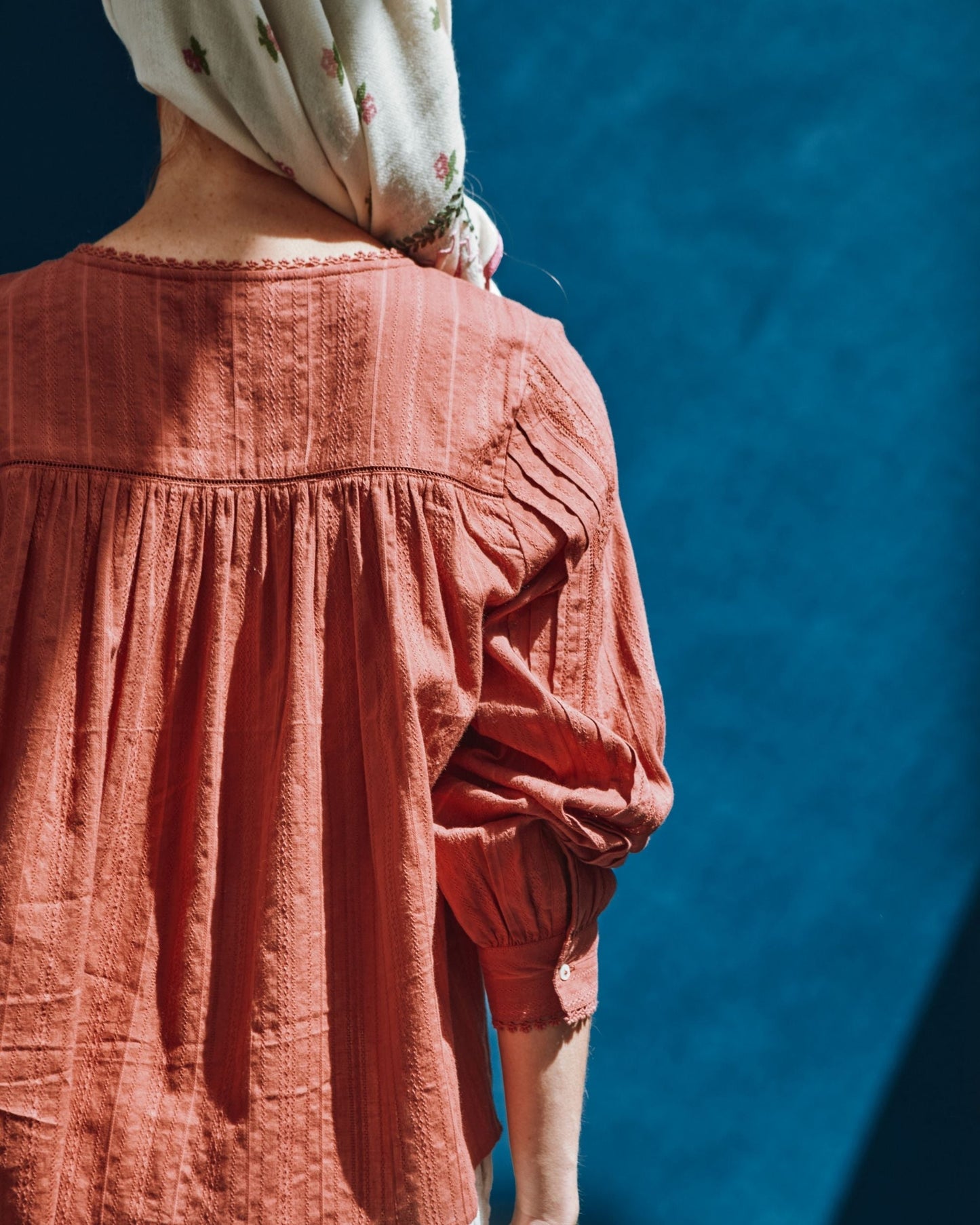 Blouse - Dentelle brique