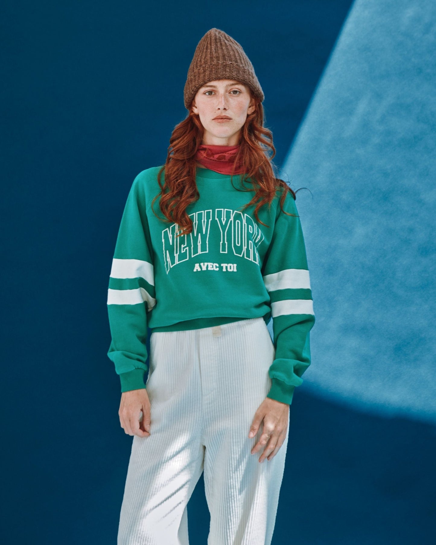 Sweat - New York avec toi coton bio vert