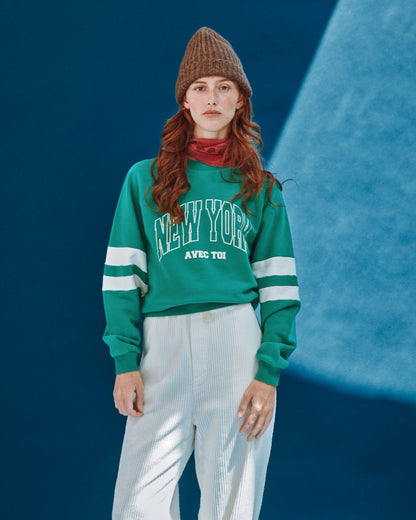 Sweat - New York avec toi coton bio vert