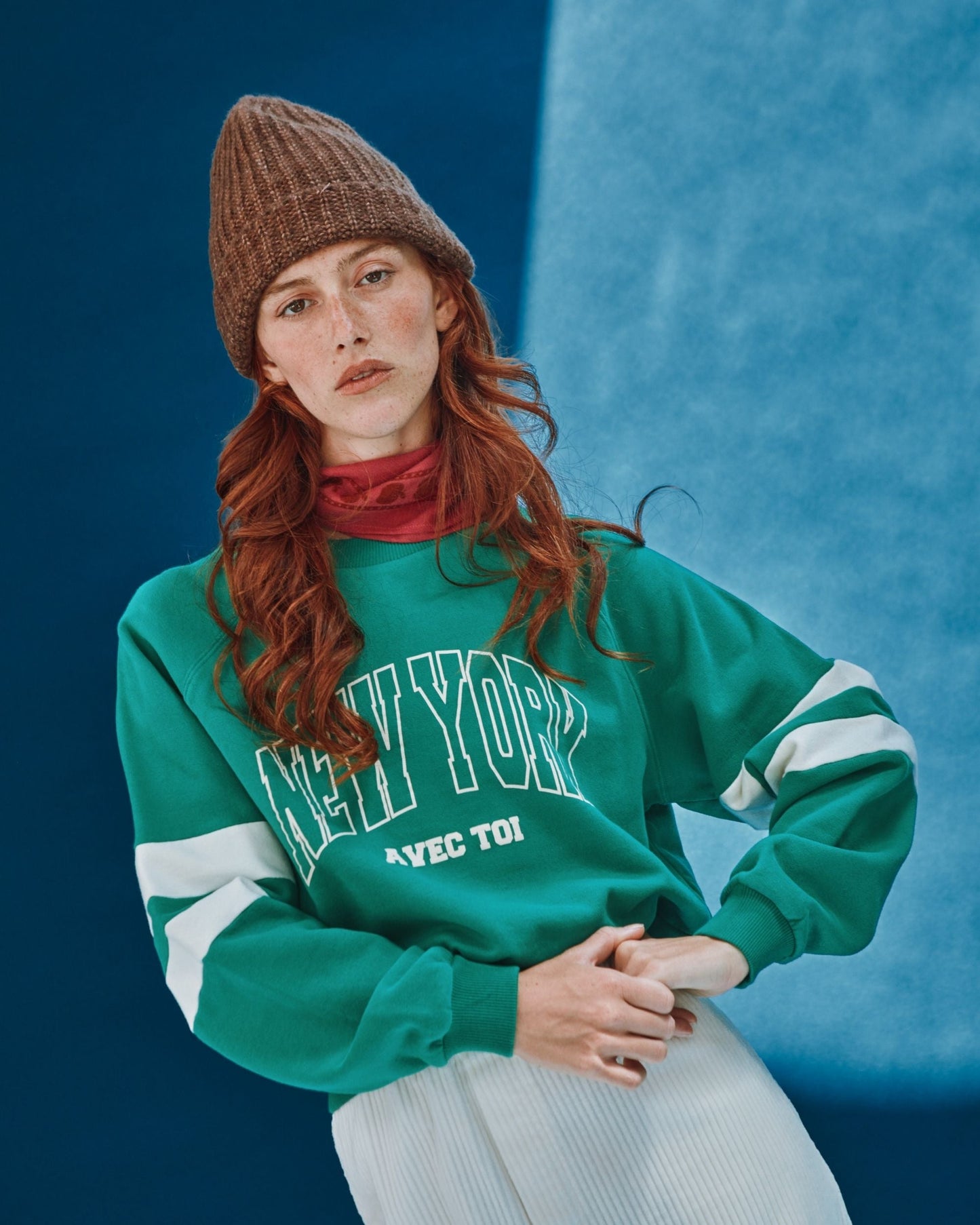 Sweat - New York avec toi coton bio vert