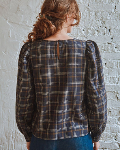 Blouse carreaux gavin bitume