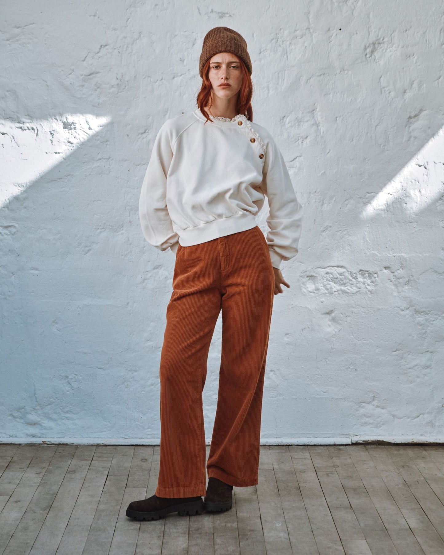 Pantalon - Velours cotelé caramel