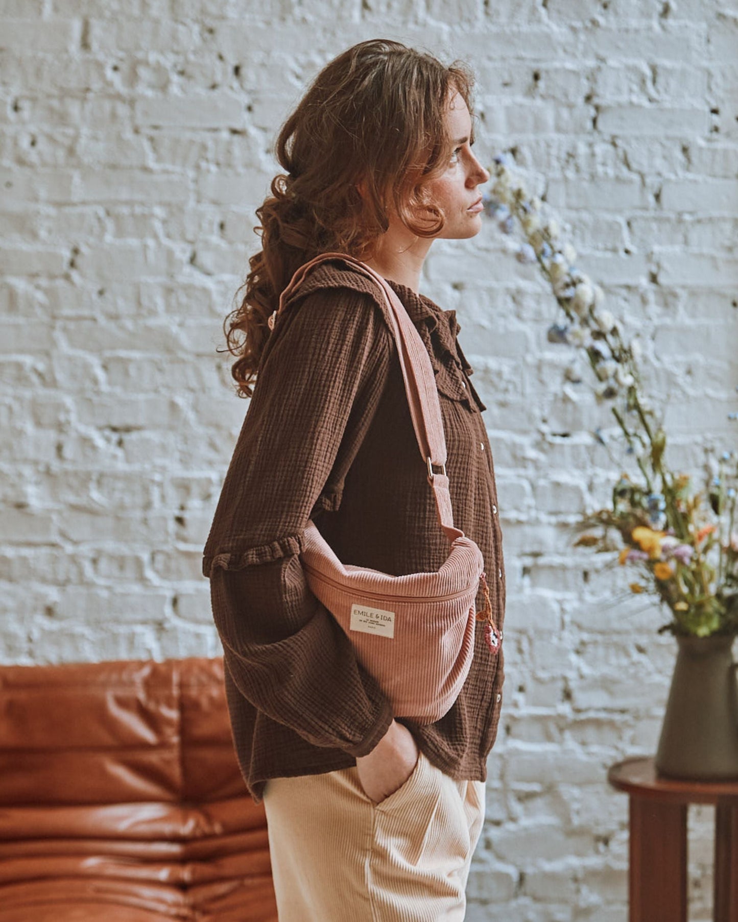 Blouse gaze de coton cacao
