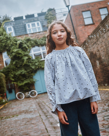 Blouse - Coeurs gris