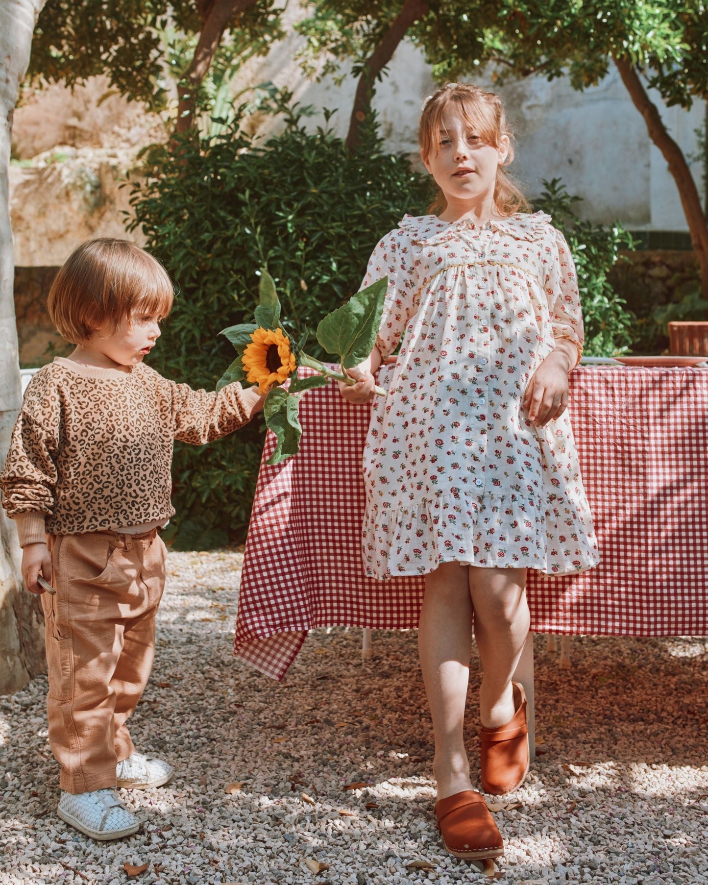 Pantalon coton et lin sésame