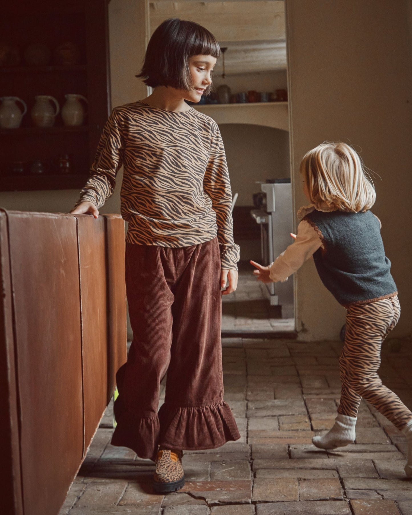 Pull sans manches jacquard bitume
