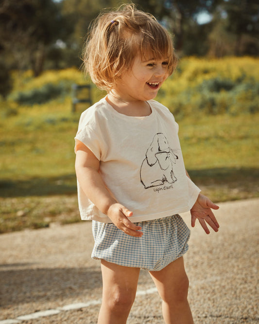 Bloomer éponge bébé vichy bleu