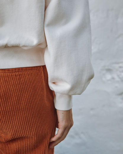 Sweat - Broderie anglaise coton bio écru