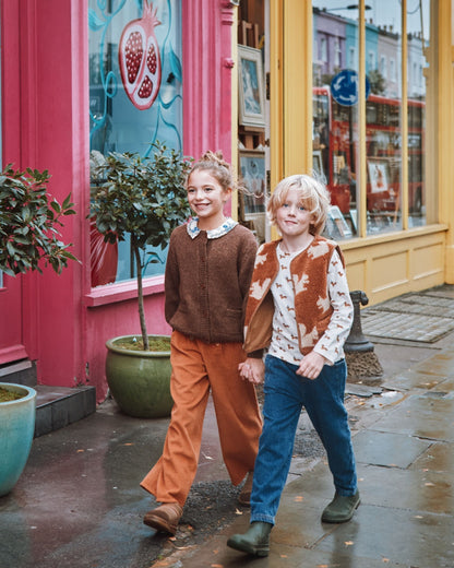 Pantalon - Velours à pont caramel