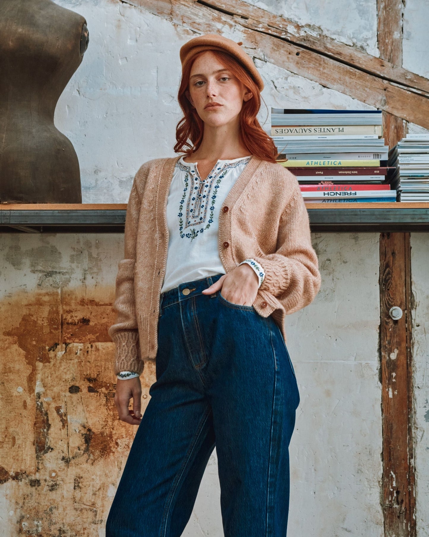 Blouse - Brodé ethnique écru