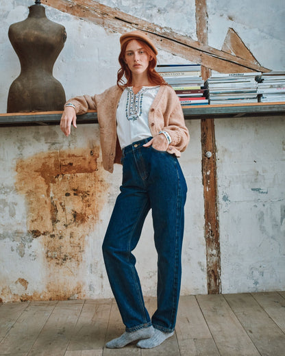 Jean mom tencel denim brut