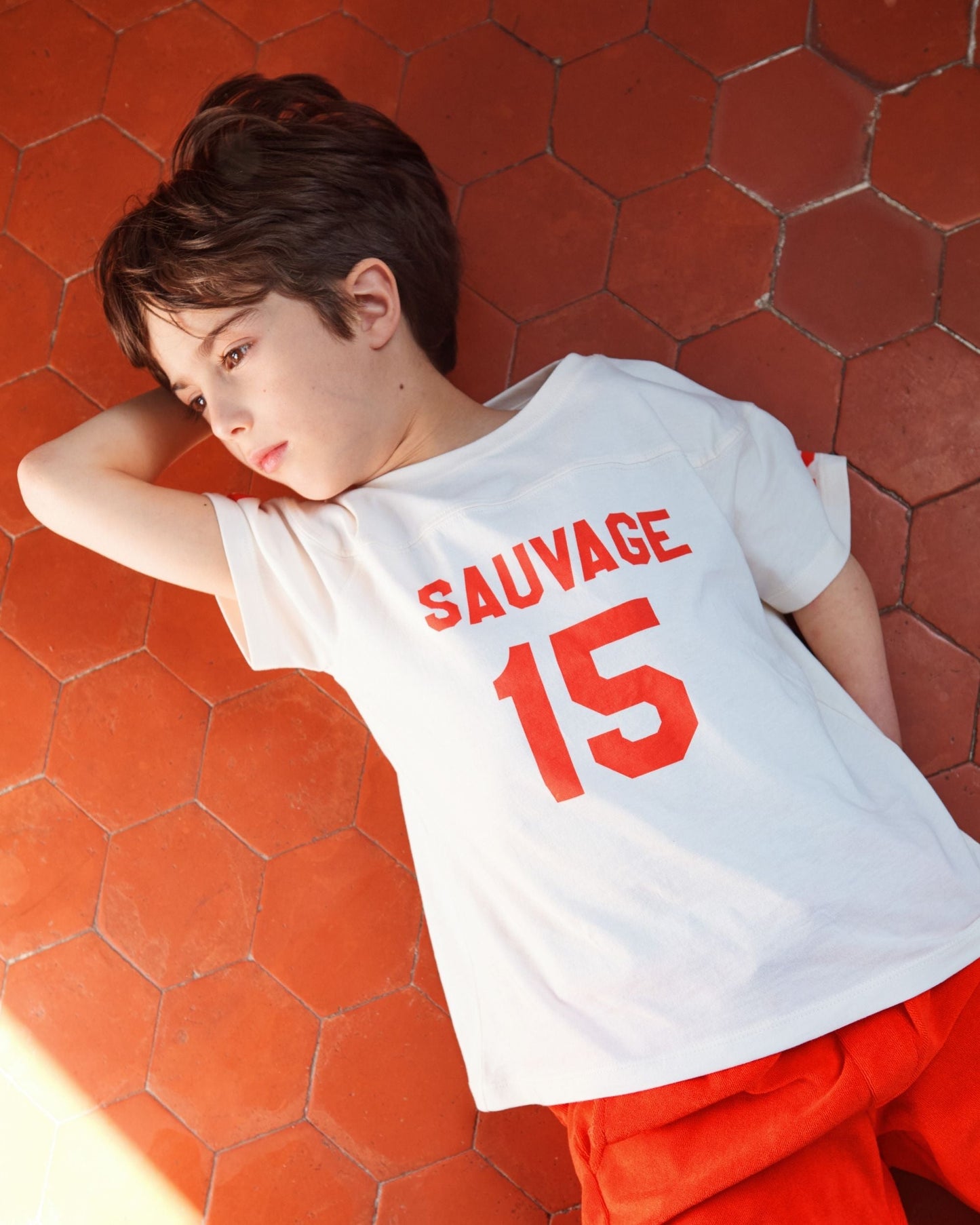 T-shirt coton bio N°15 crème