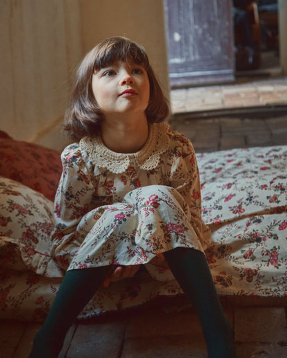 Robe col crochet orchid écru