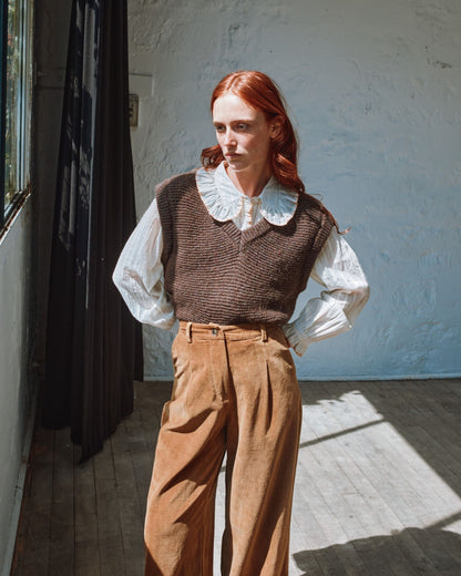 Pantalon - Velours bronze