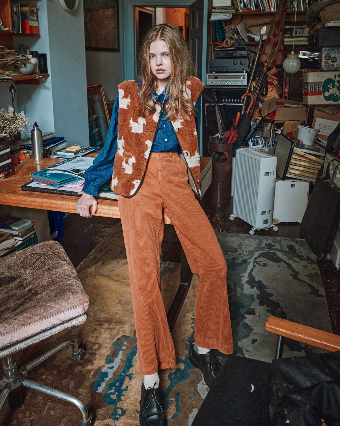 Blouse - Khadi rayures bleu