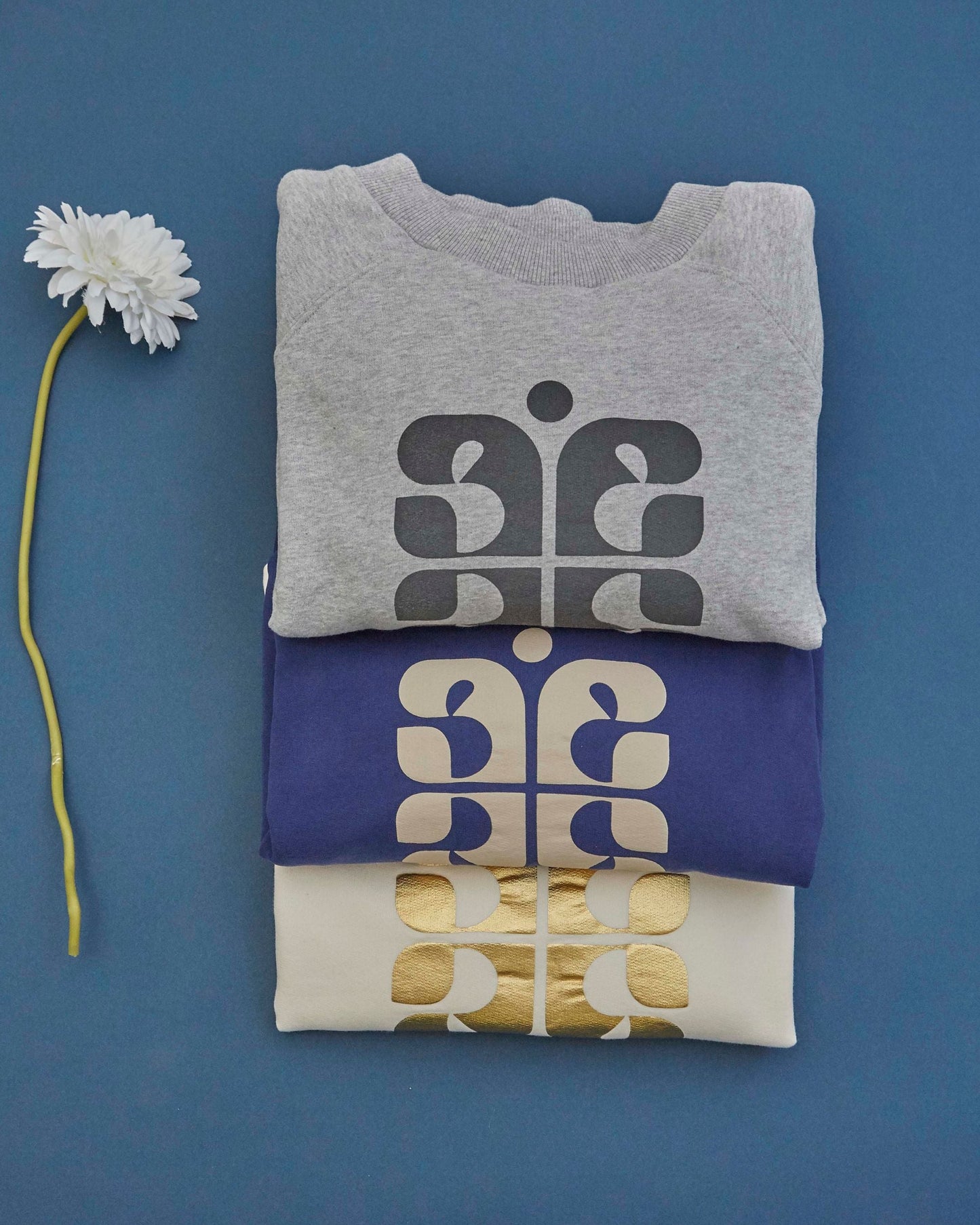 Sweat - Logo coton bio bleu foncé