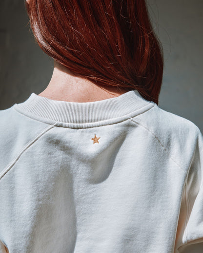 Sweat - Logo coton bio écru