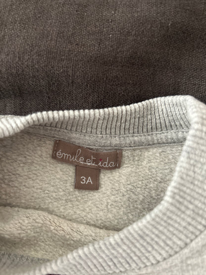 Sweat gris 3 ans