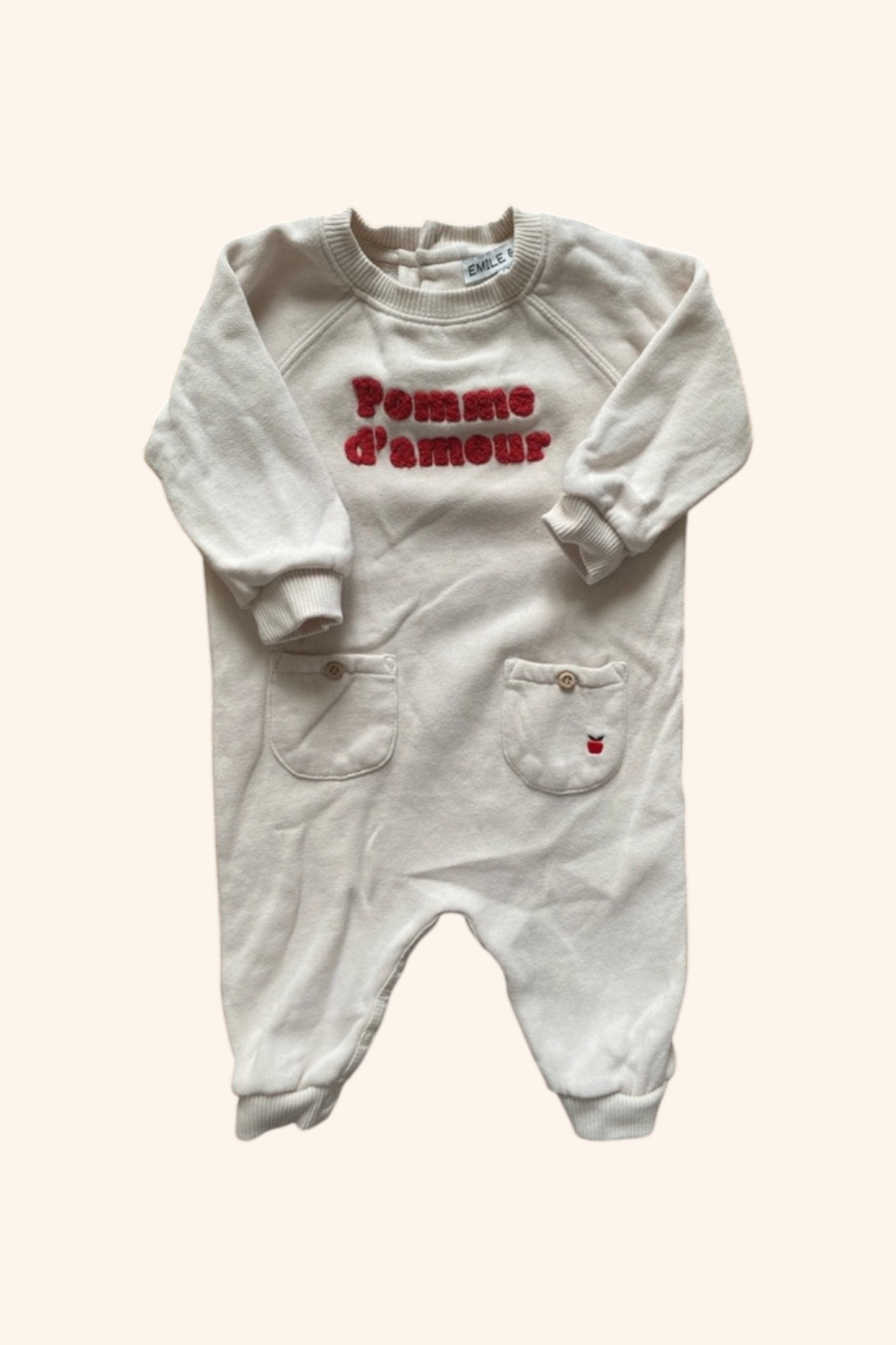 Combinaison molleton Pomme d’amour