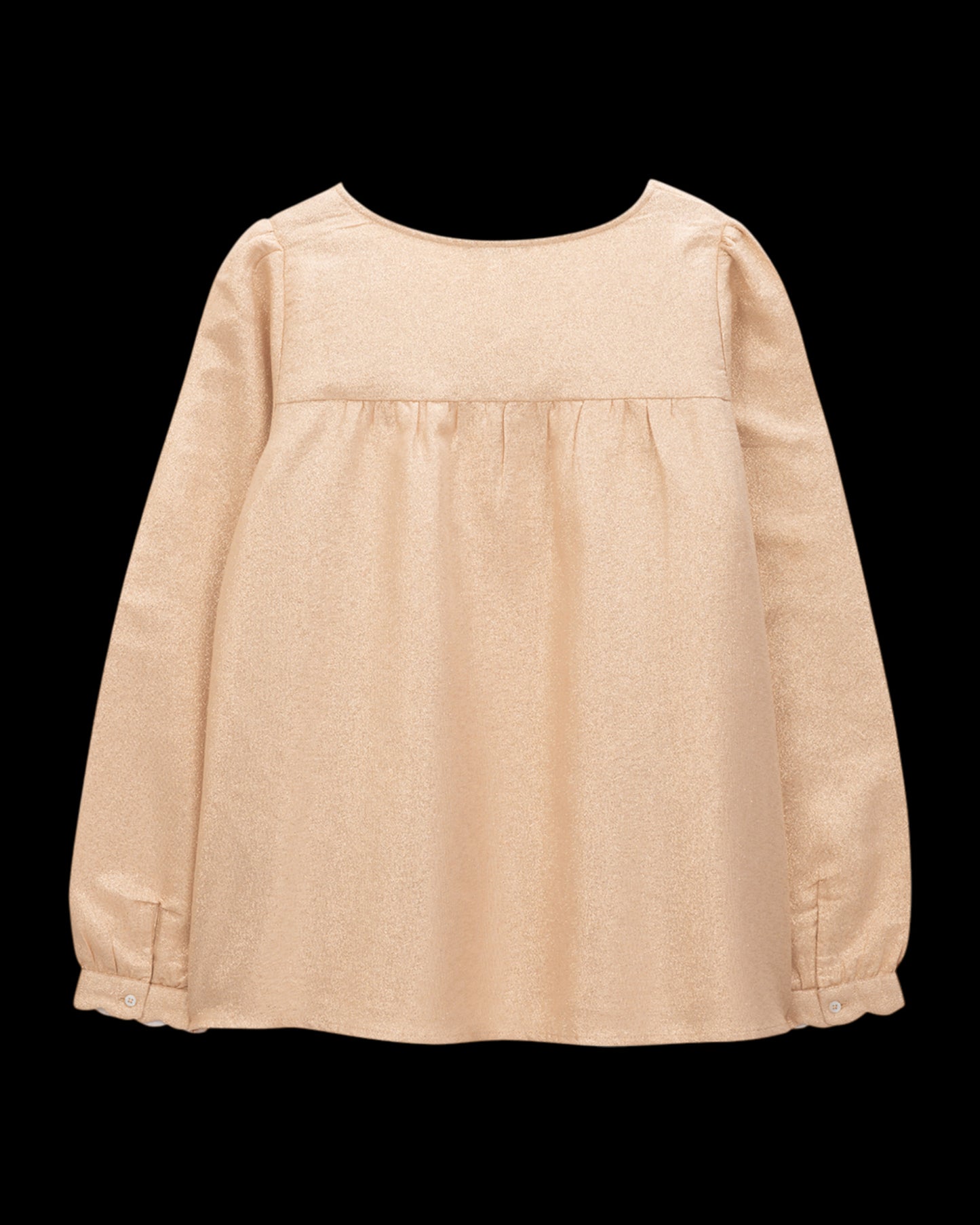Blouse en voile de coton dorée
