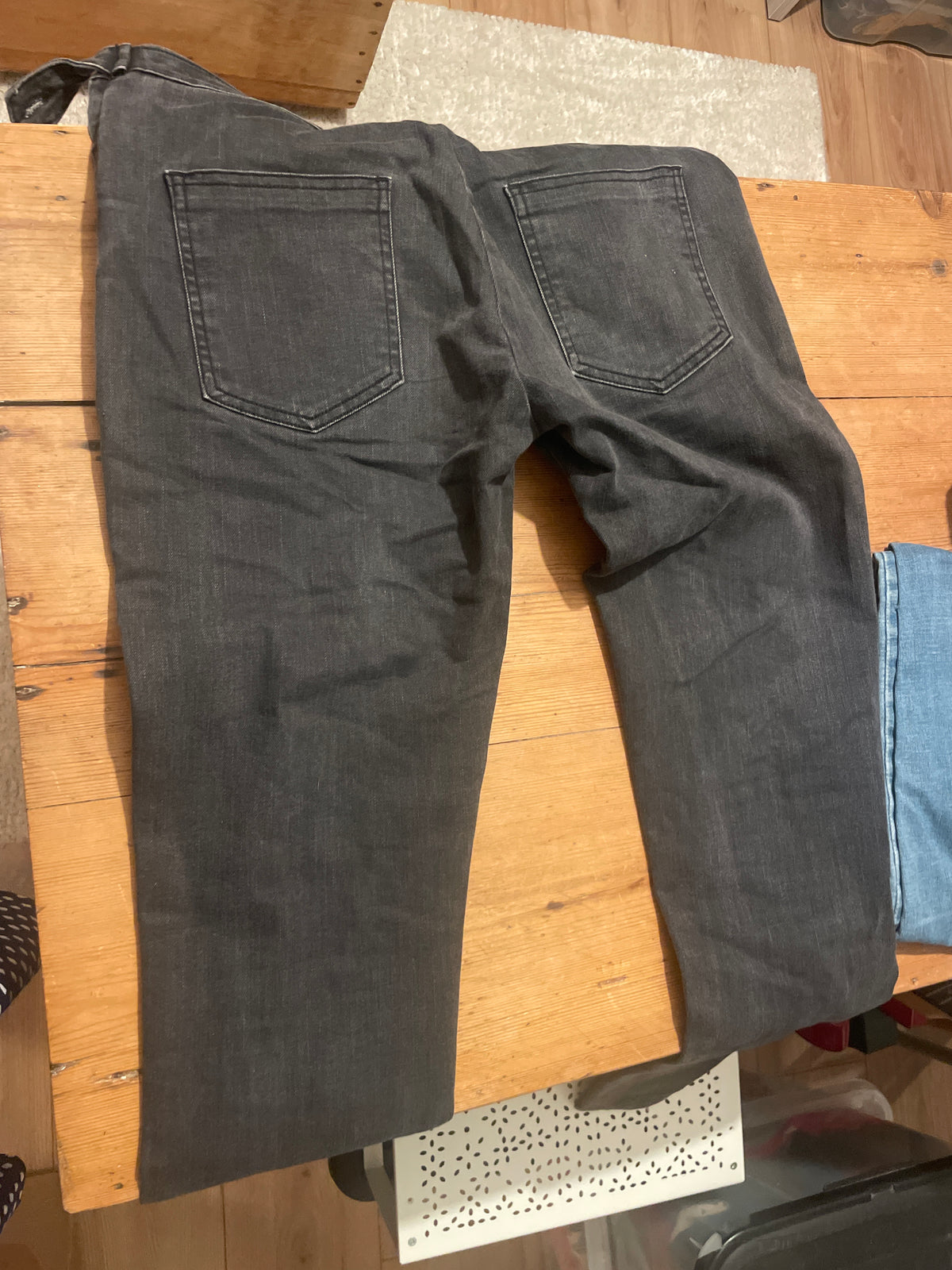 Salopette denim dos croisé noir