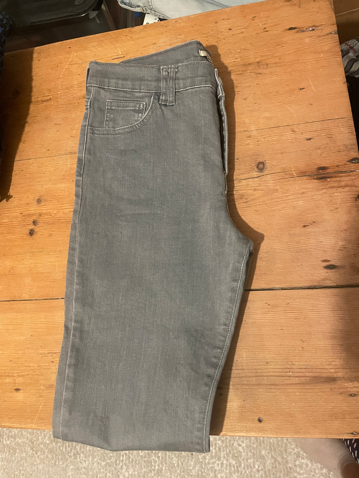 Pantalon slim denim stretch gris