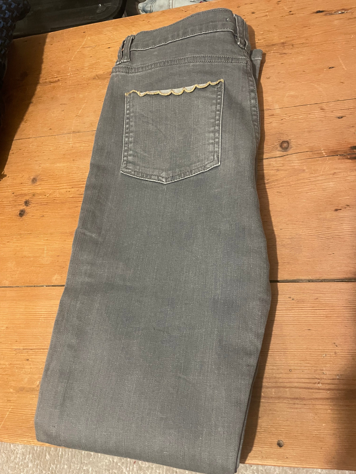 Pantalon slim denim stretch gris