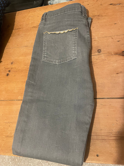 Pantalon slim denim stretch gris