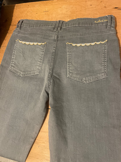 Pantalon slim denim stretch gris