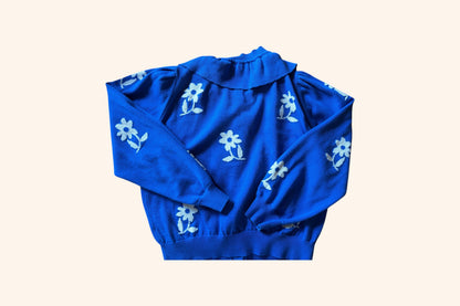Cardigan coton femme bleu