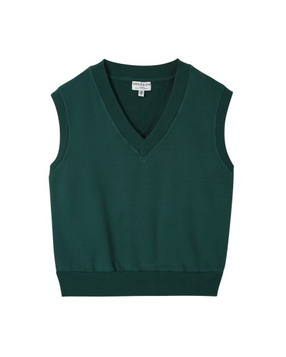 Sweatshirt sans manches coton bio cèdre