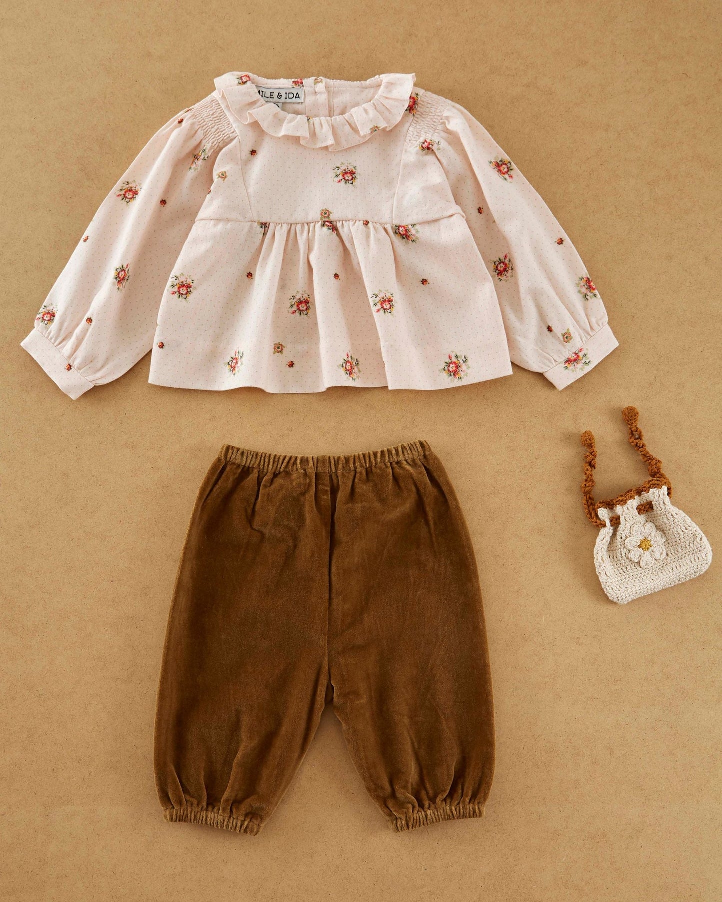 Blouse - Fleurs rose pâle