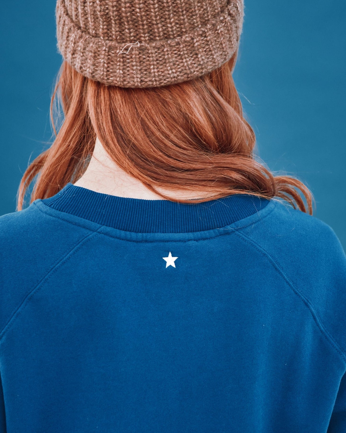 Sweat - Logo coton bio bleu foncé