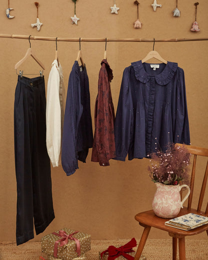 Pantalon - Satiné navy