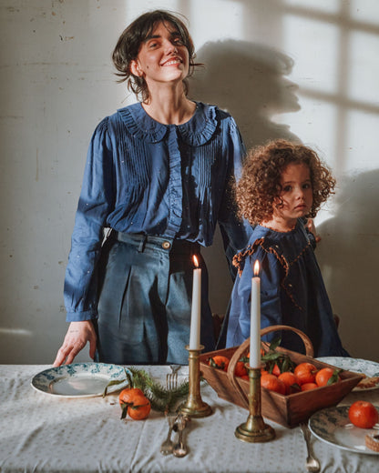 Blouse - Volanté mukesh navy