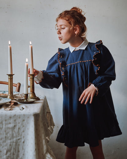 Robe - Volanté navy