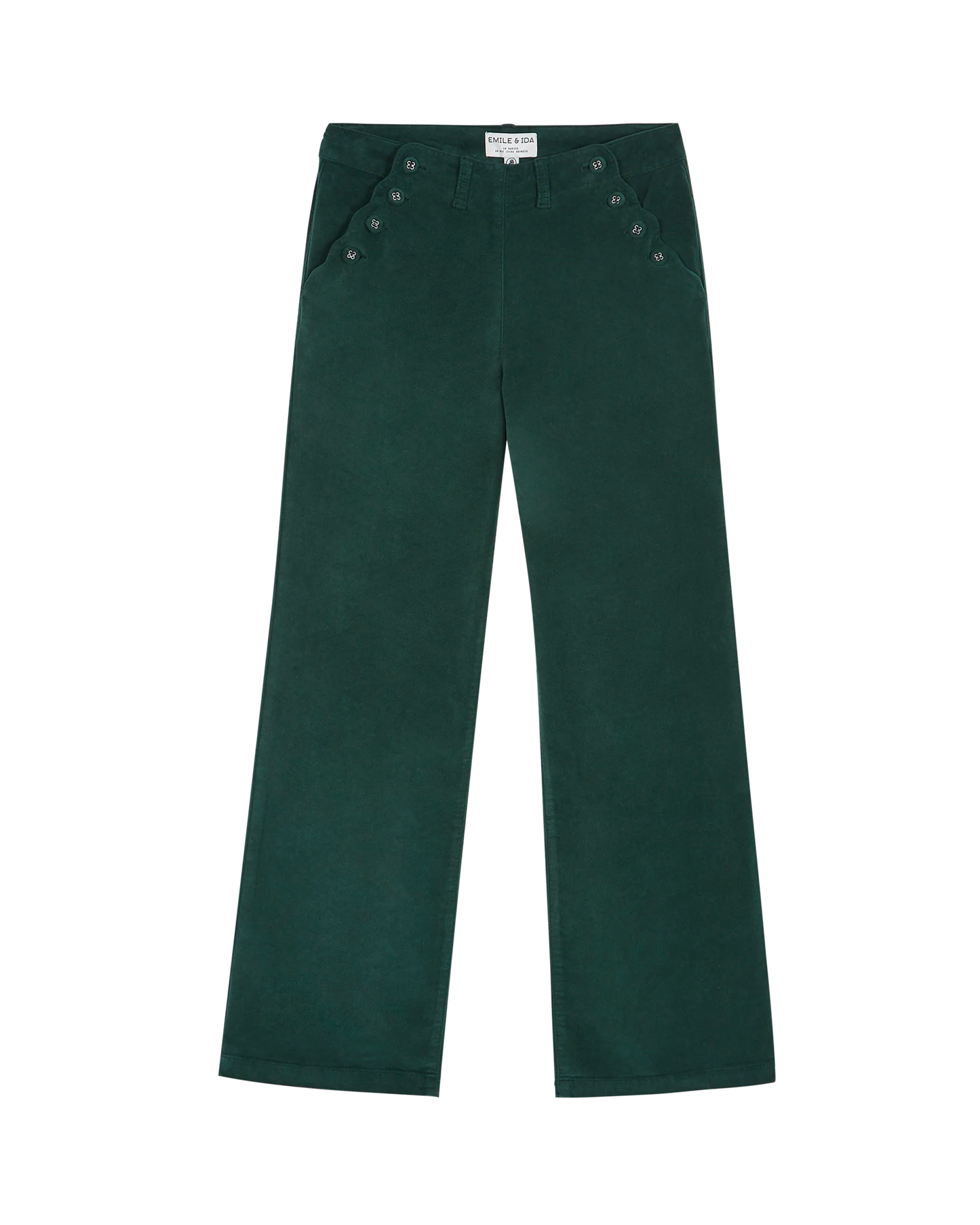 Pantalon velours de coton biologique cèdre