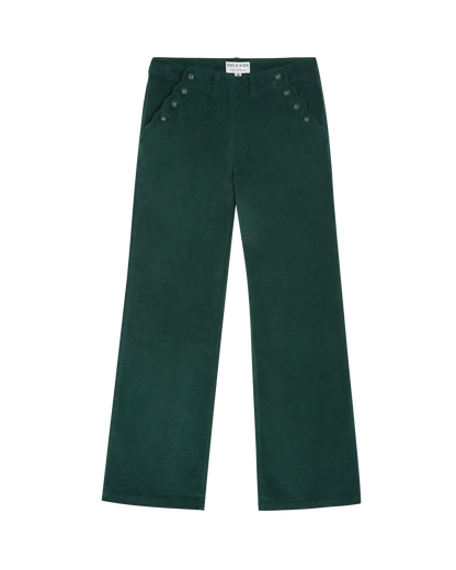 Pantalon velours de coton biologique cèdre