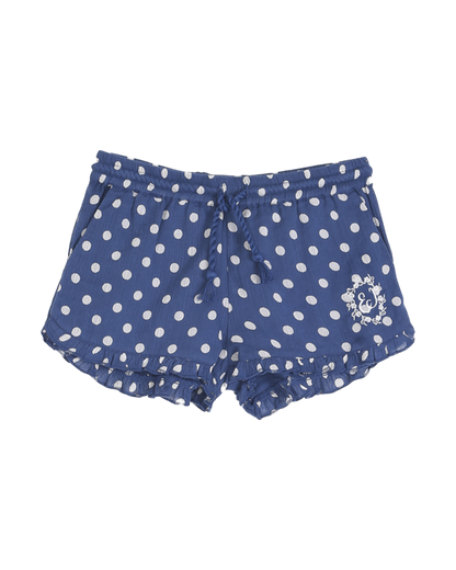 Short volanté à pois bleu