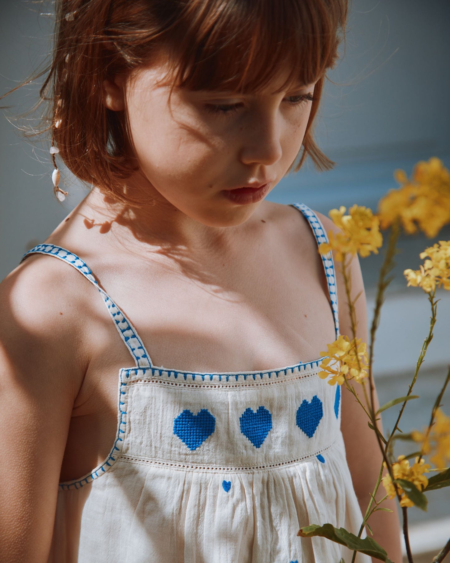 Top broderie coeur chantilly