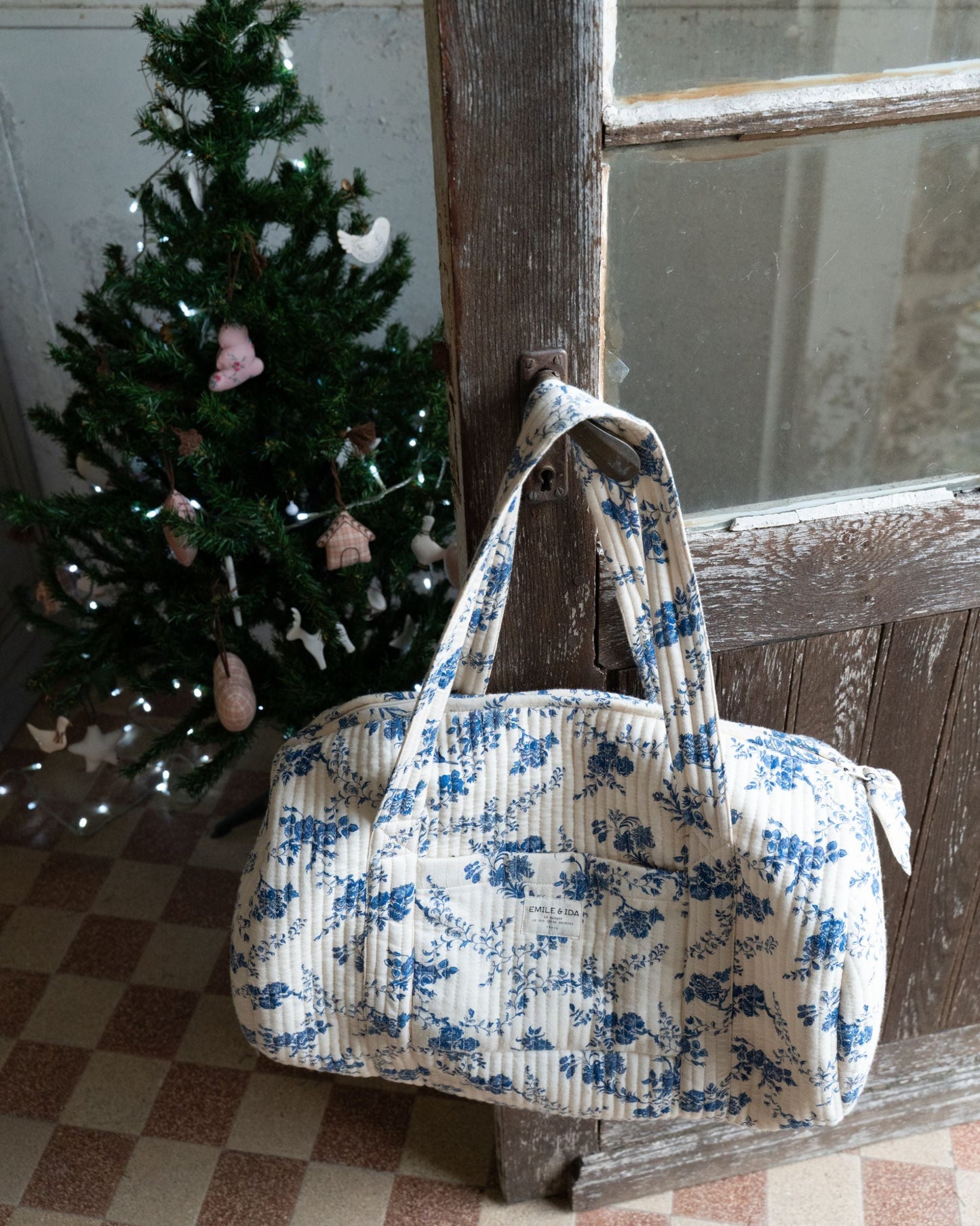 Sac week-end - Matelassé orchid bleu