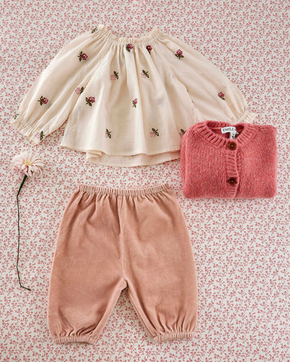 Pantalon bébé - Velours rose